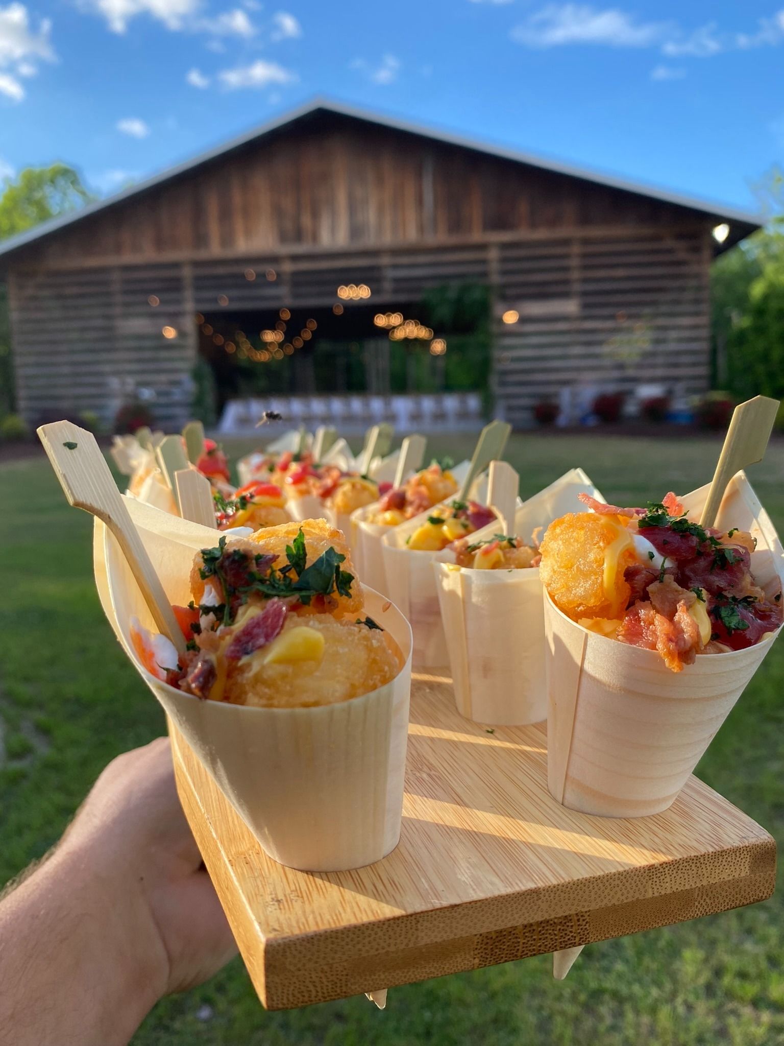 loaded tater tot cups