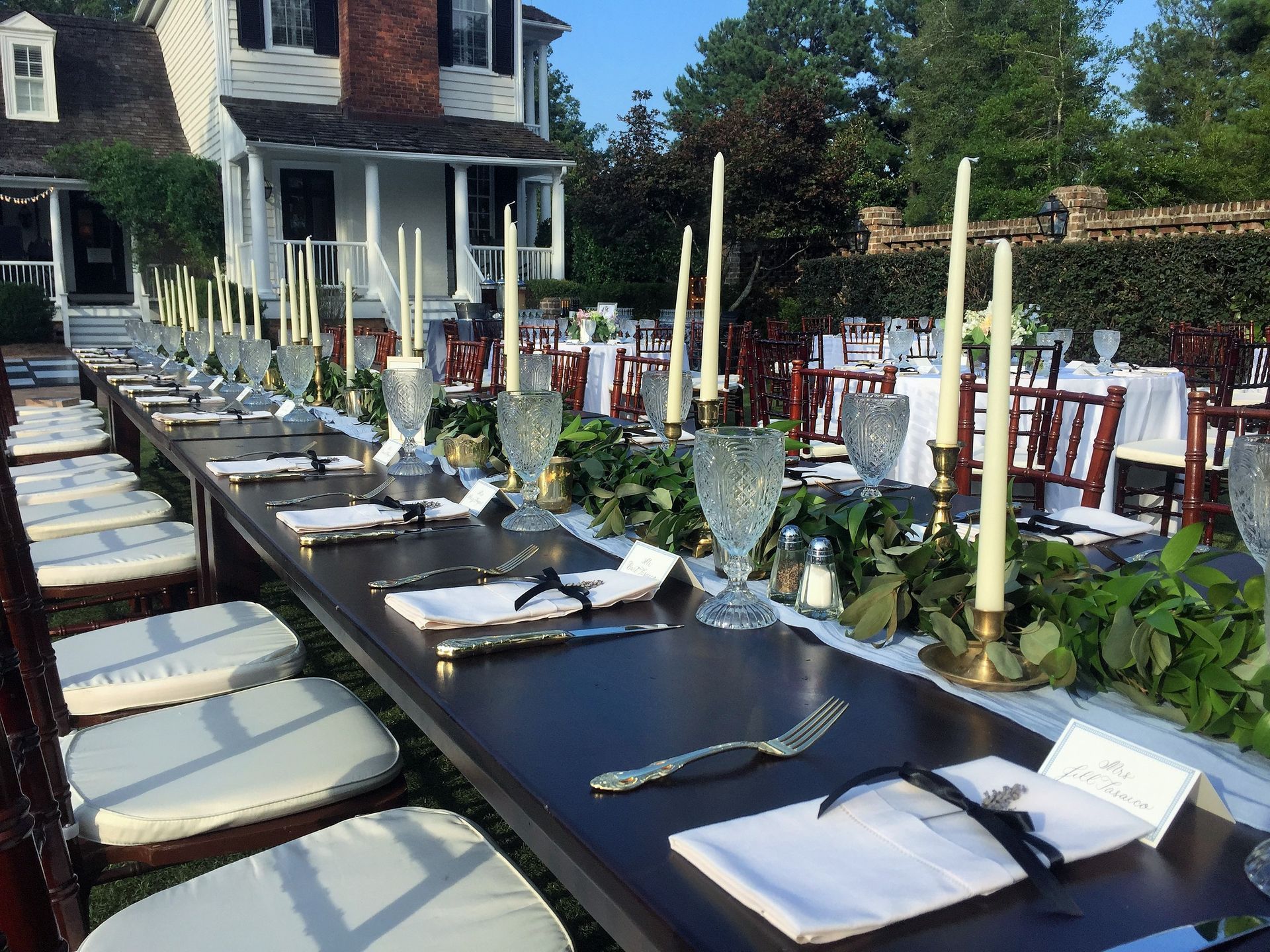 outdoor wedding reception