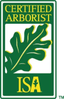 A certified arborist isa logo with an oak leaf