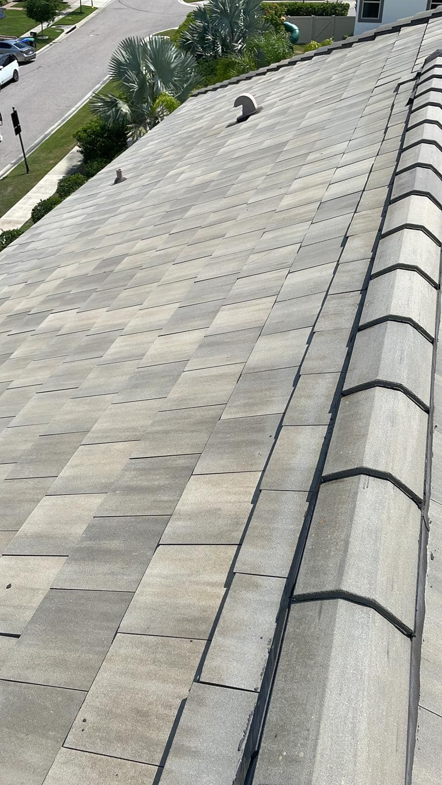 Clean roof, after washing 
