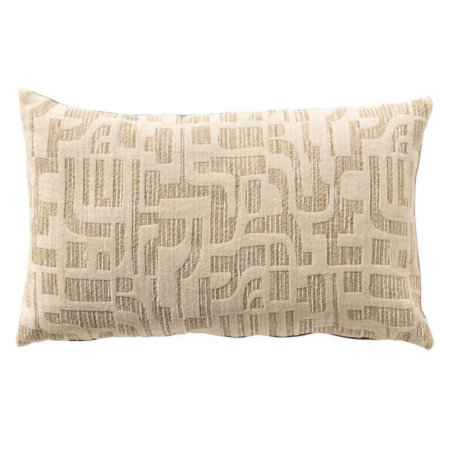 BOWIE - kussenhoes 45x45 cm - gewassen katoen - Driftwood - taupe