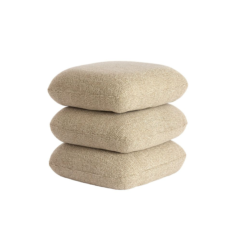 Creme kleurige poef met drie draaibare lagen