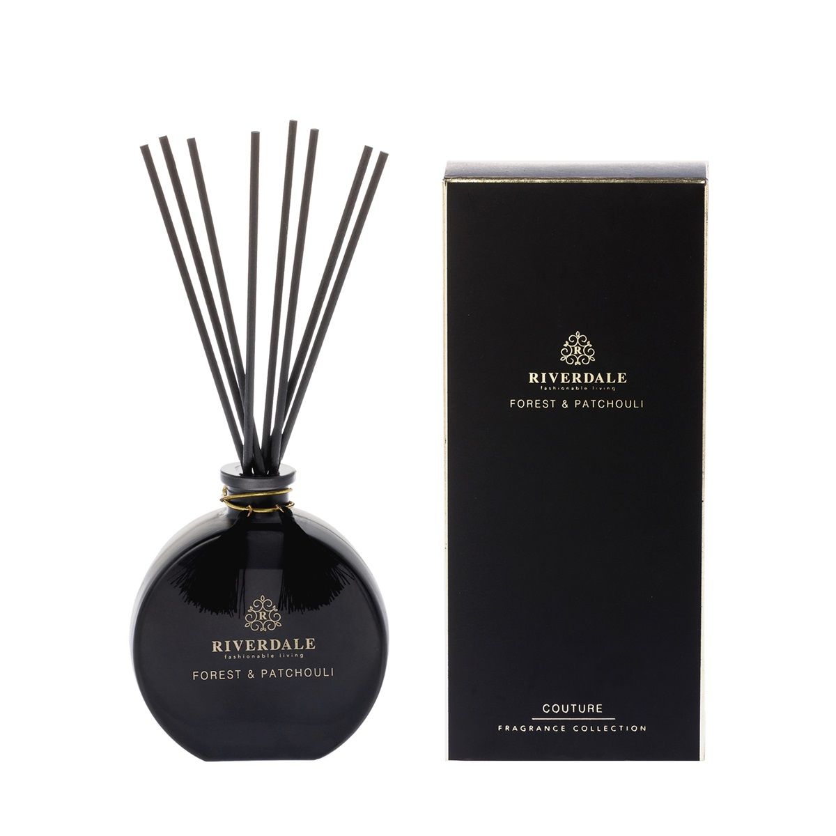 Boutique Geurstokjes Forest & Patchouli 140ml zwart