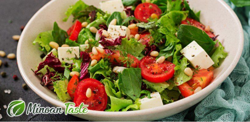 Greek Salad with potatoes and eggs