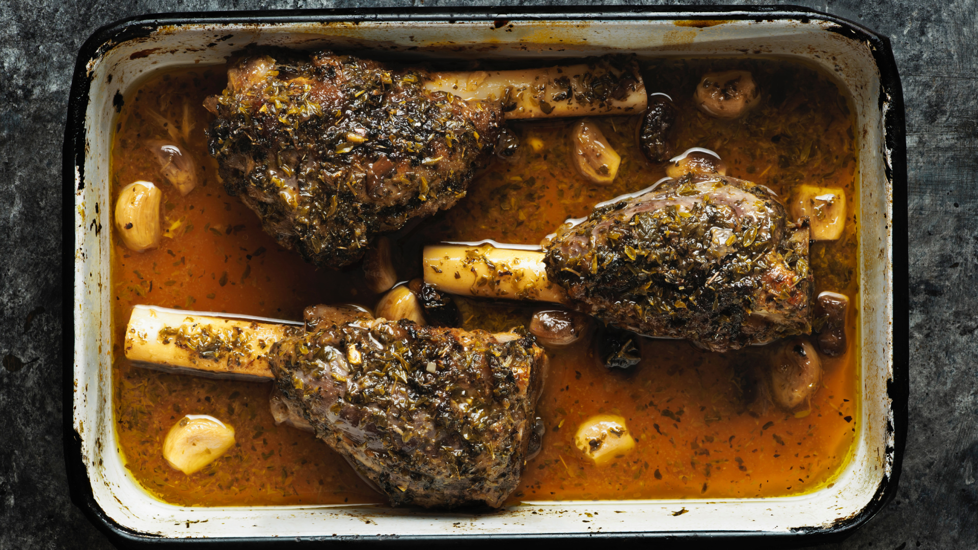 Greek-Style Slow Cooker Lamb Shanks