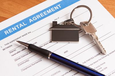 A rental agreement with house keys