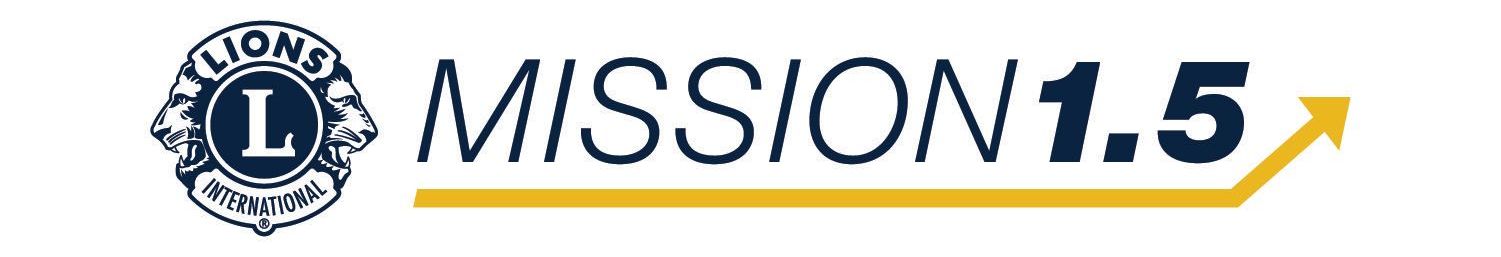 A logo for mission 1.5 is shown on a white background