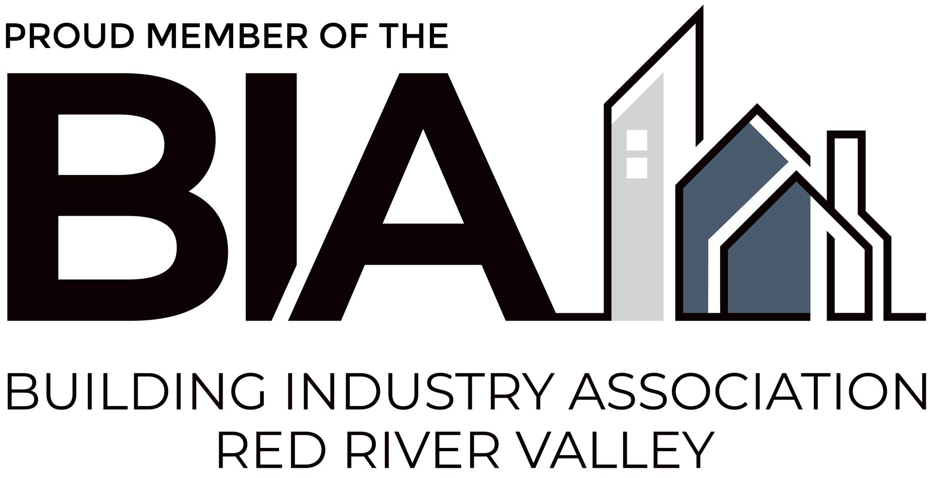 A logo for the building industry association in red river valley.