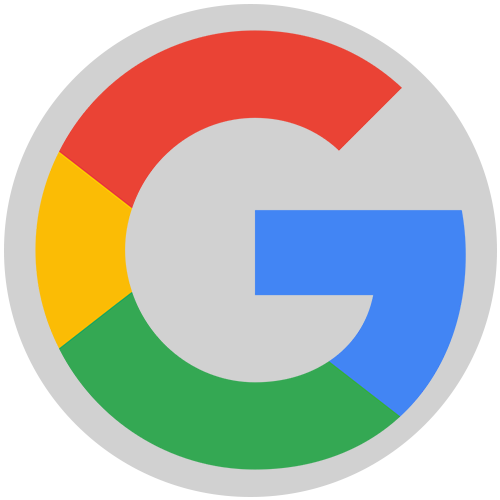 The google logo is a circle with a letter g in the middle.