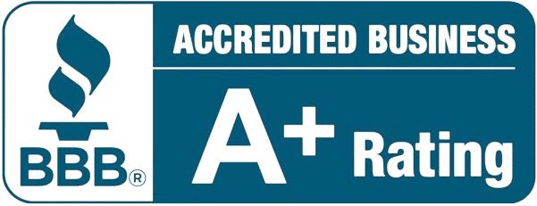 An accredited business bbb a+ rating logo