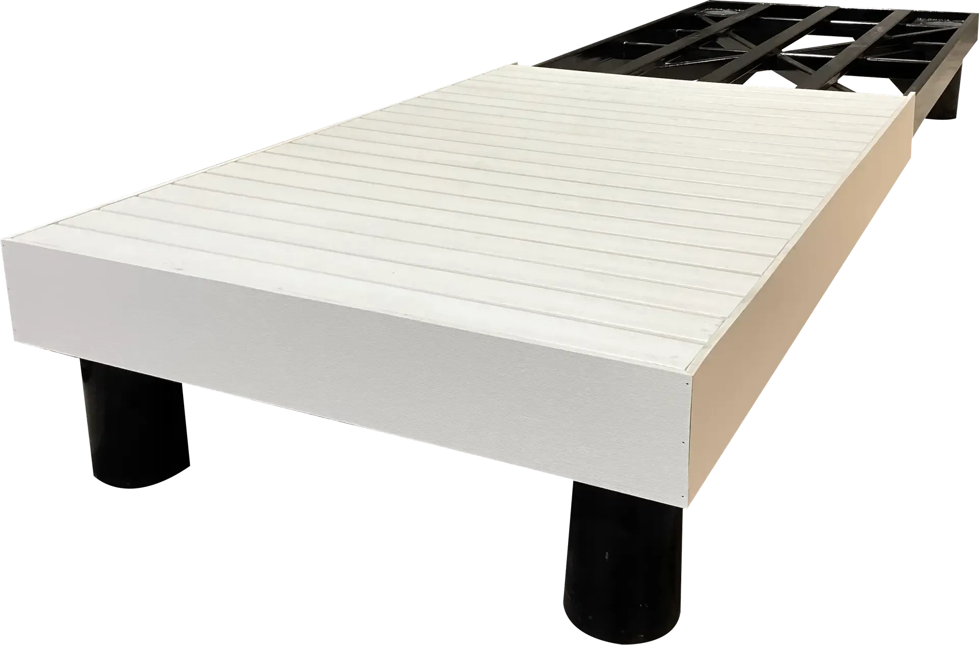 A white portable dock