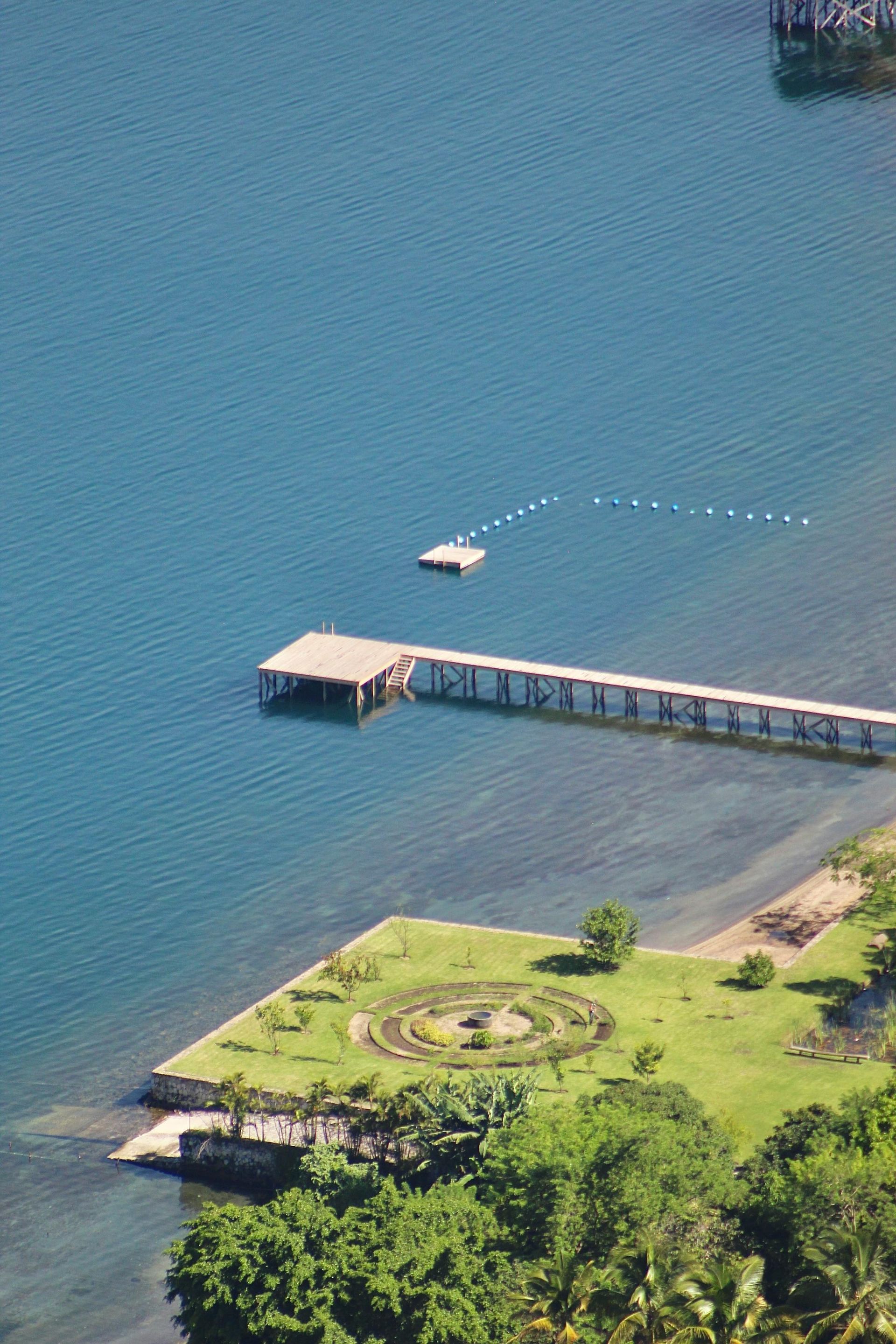 Docks are being assembled on the lake