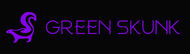 Green skunk logo with a skunk silhouette and the words 