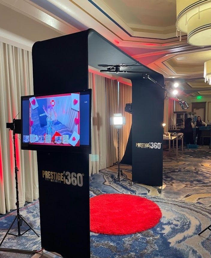 Overhead 360 Photo Booth setup in Austin Texas