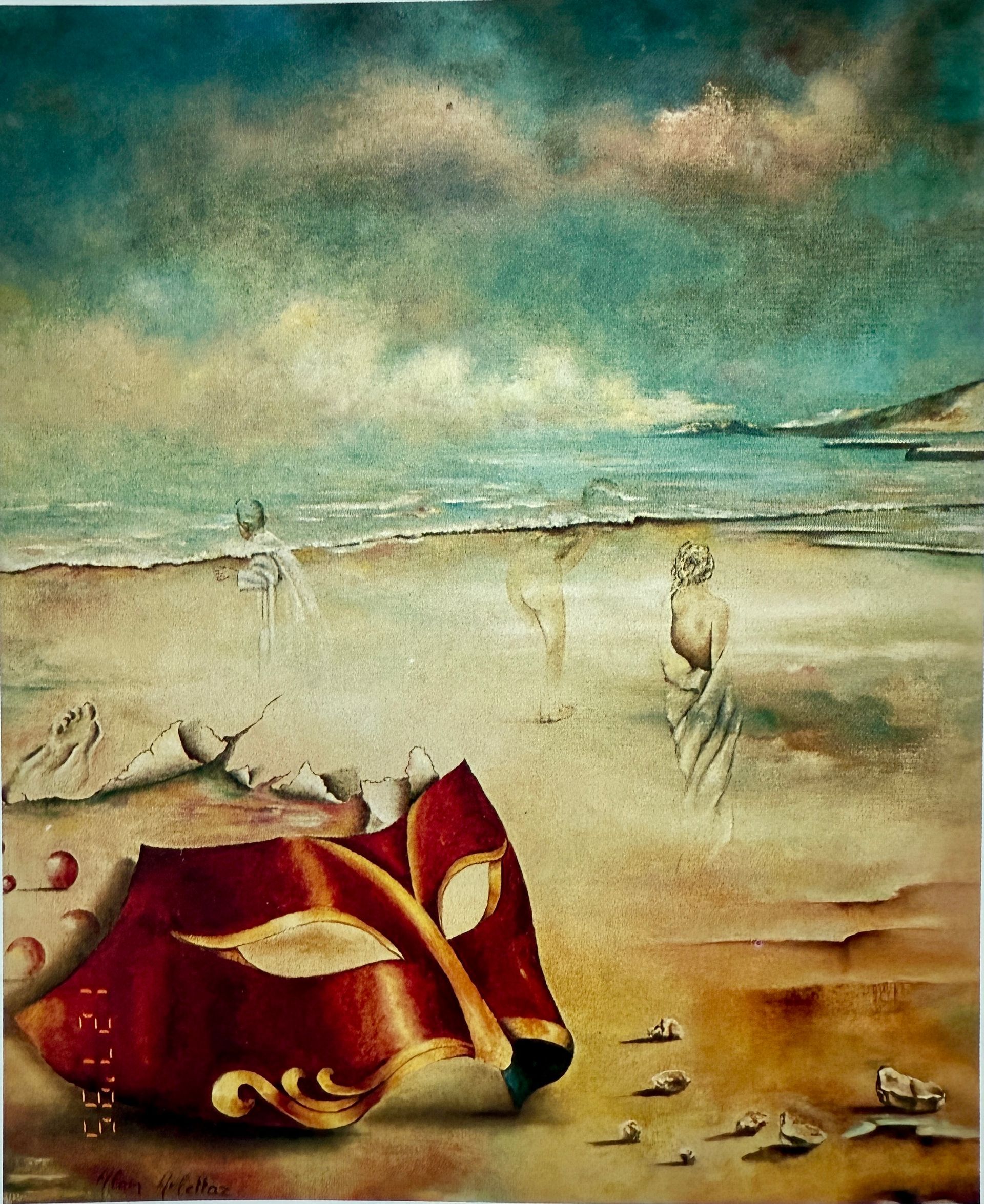 Des gens peignent dans un atelier d'art, avec des chevalets, des chaises et des fournitures d'art.