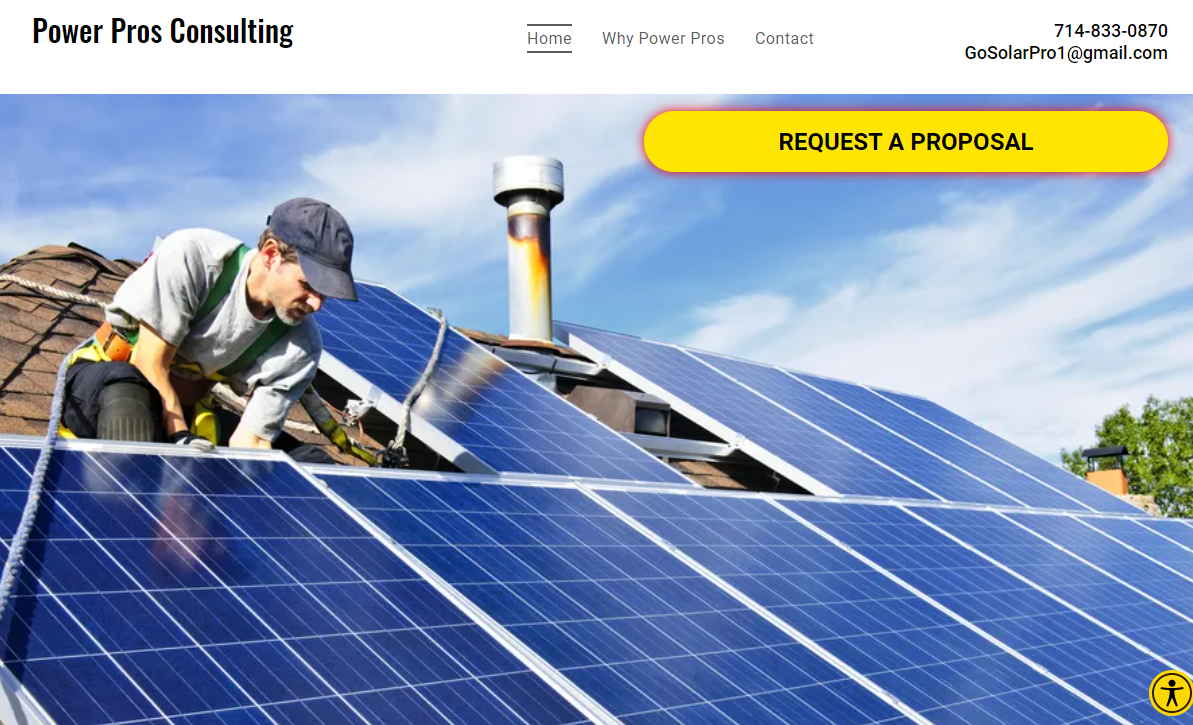 Man installing solar panels on a rooftop; 