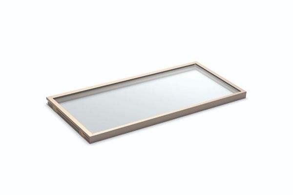 Matte Gold Color Option for LED Glass Shelf 14 Inch Depth 