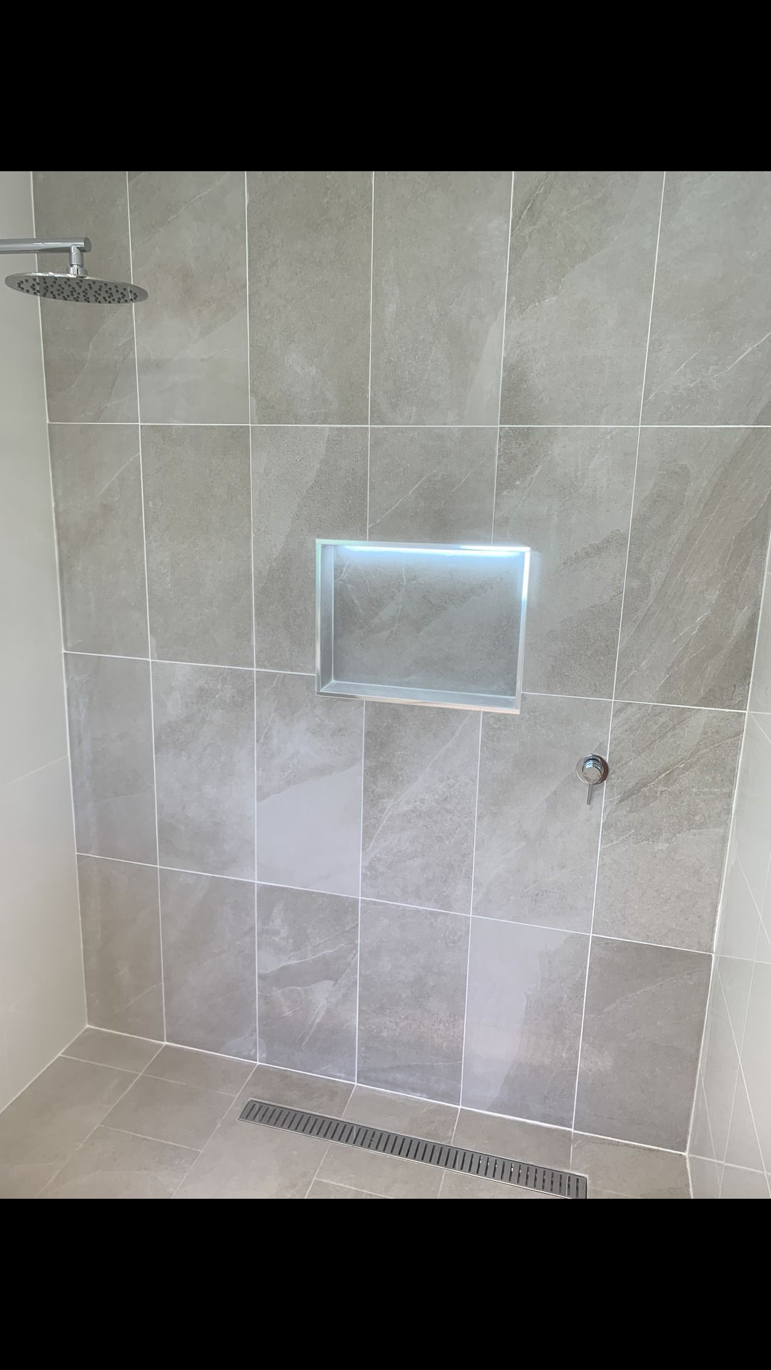 Bathroom reno niche lighting