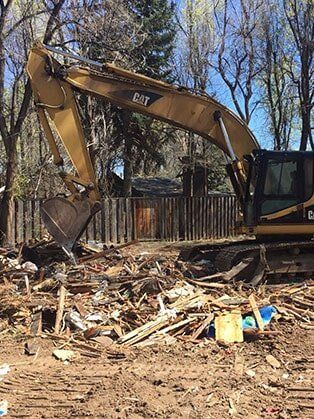 Excavator on Work — Road Grading in Laporte, CO