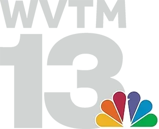 A logo for wvtm 13 with a nbc logo