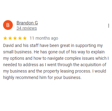 5-star review from Brandon G.