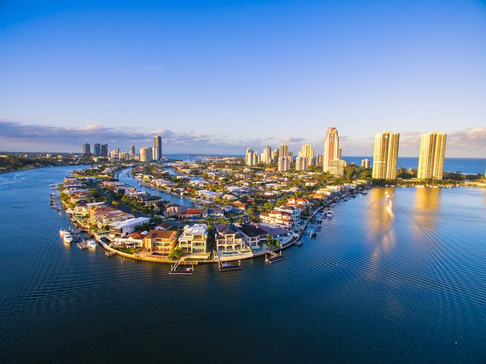 Aerial View Of Paradise Waters — Mini Crane Hire In Gold Coast, NSW