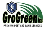 A green and black logo for grogreen
