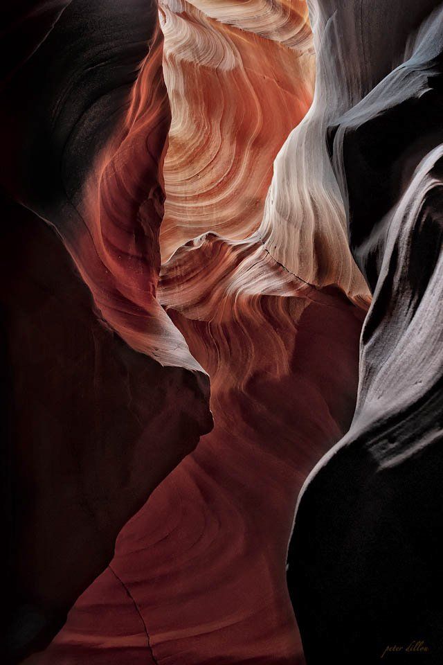 Cave Cavern Red Rock Colourful