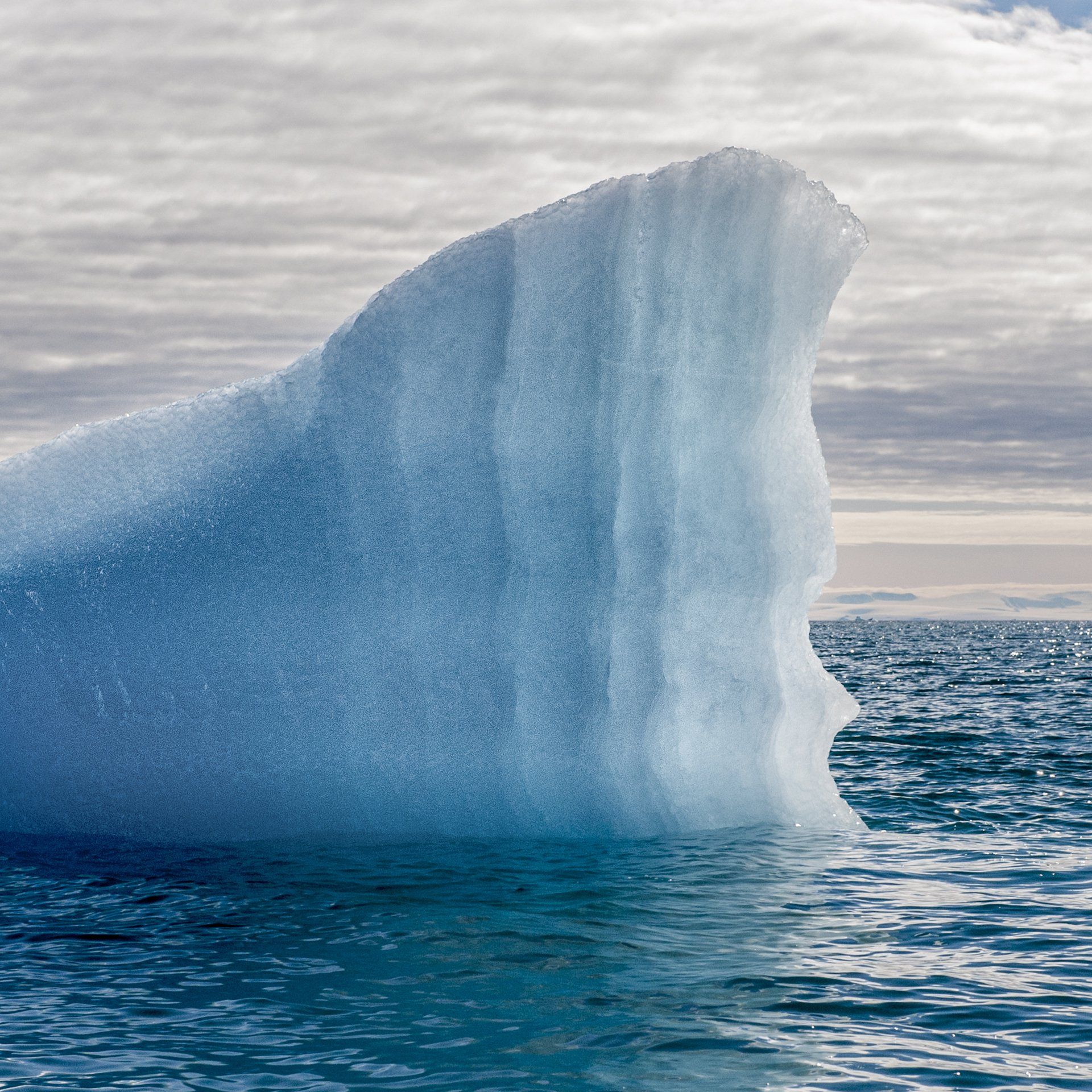 Massive Arctic Circle Iceberg Floating in the Sea