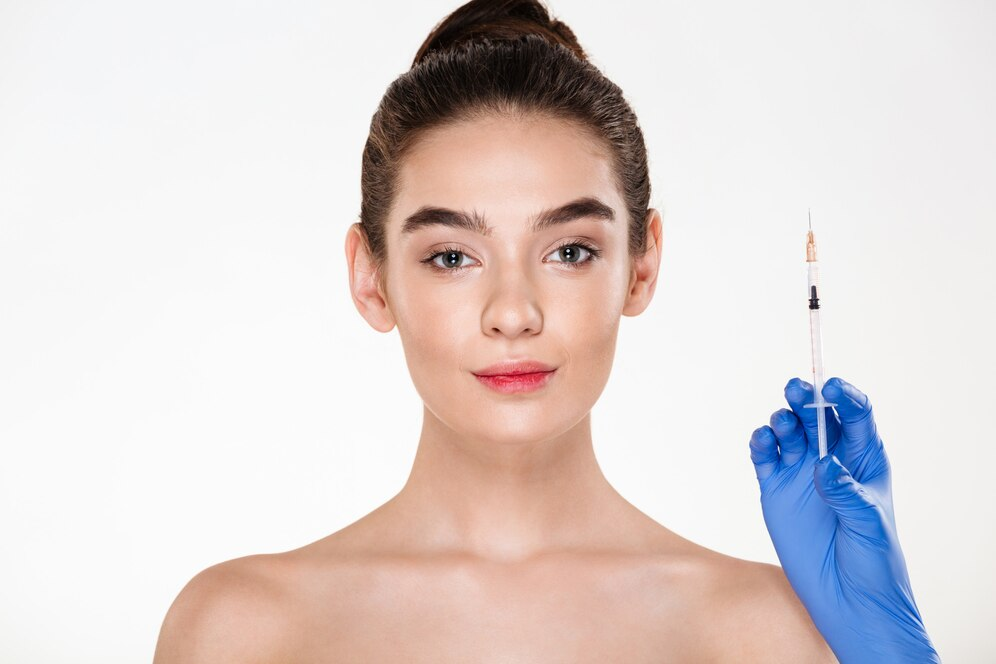 A woman face and injectables