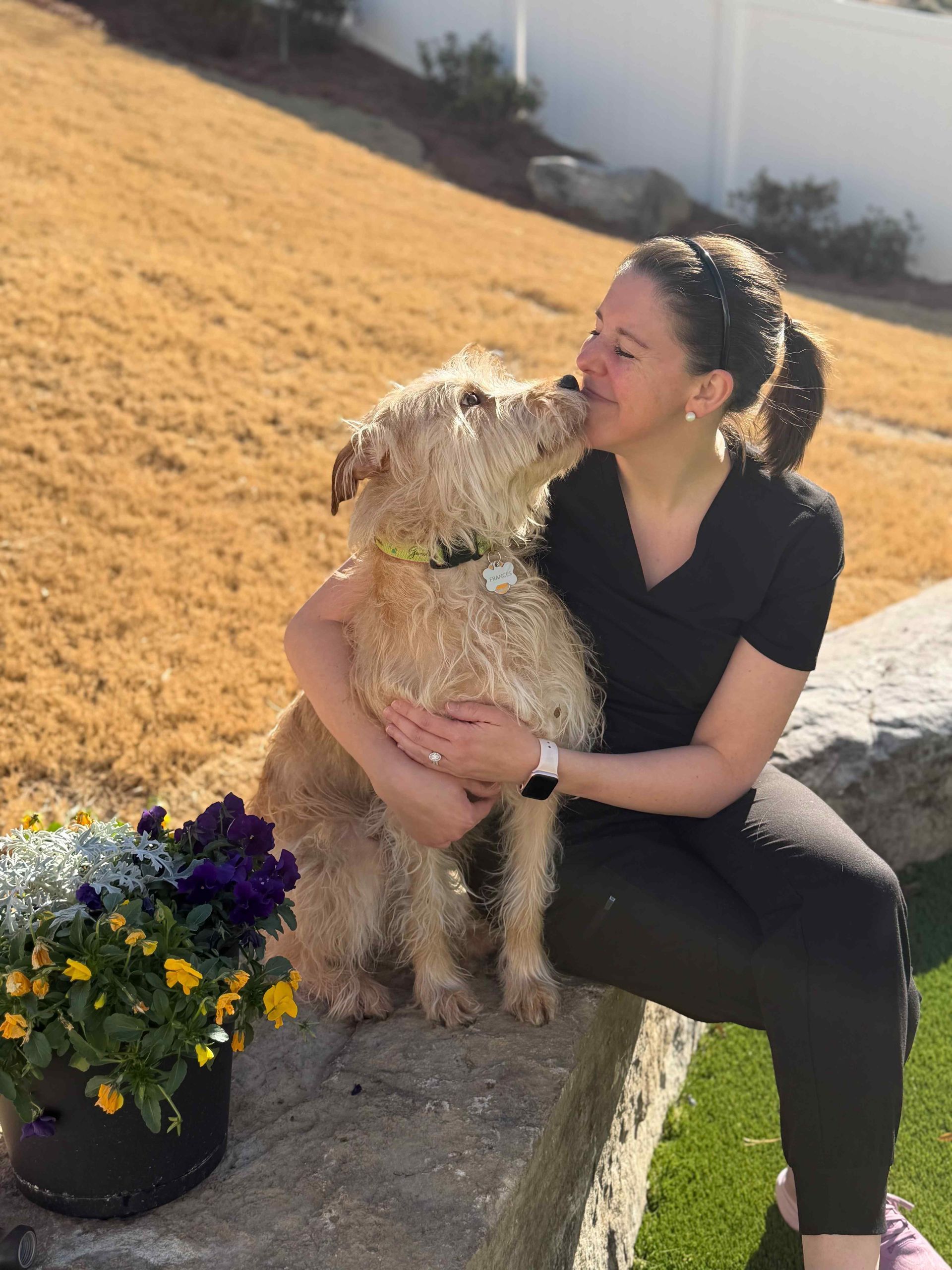 The doctor with one of her patients