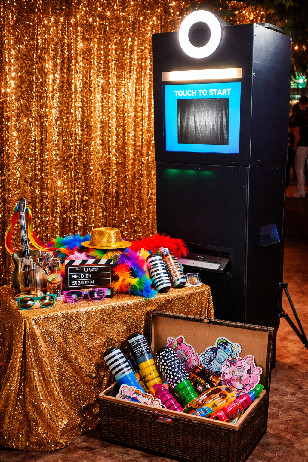 Five women smile and pose near a black backdrop. One woman has a baby bump.