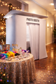 White photo booth with 