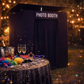 Black photo booth with 