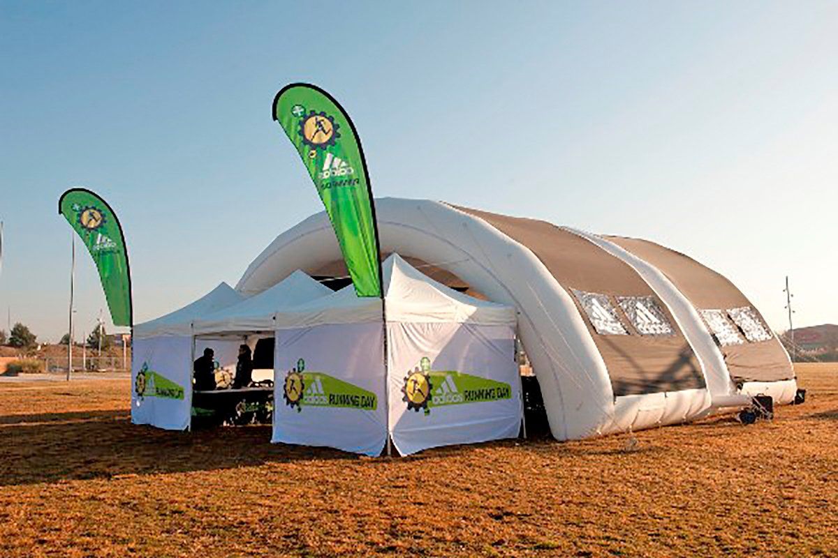 carpa hinchable running