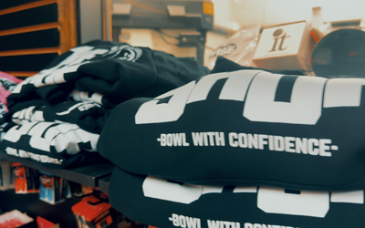 Merch for sale at Fairway Lanes