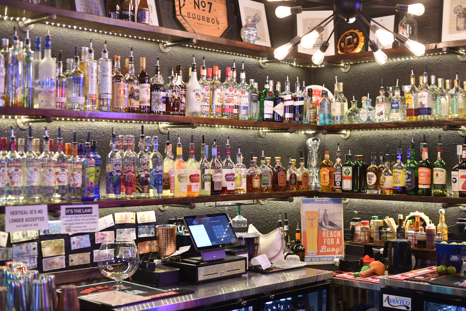 drinks at walkers bar in fairway lanes