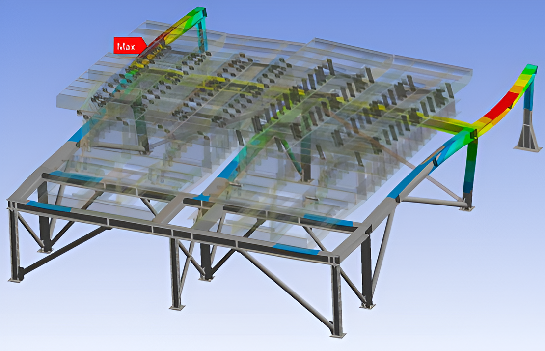 Simulering_finite element_stålstruktur_termiske forhold_FEA_Kirkholm Maskiningeniører