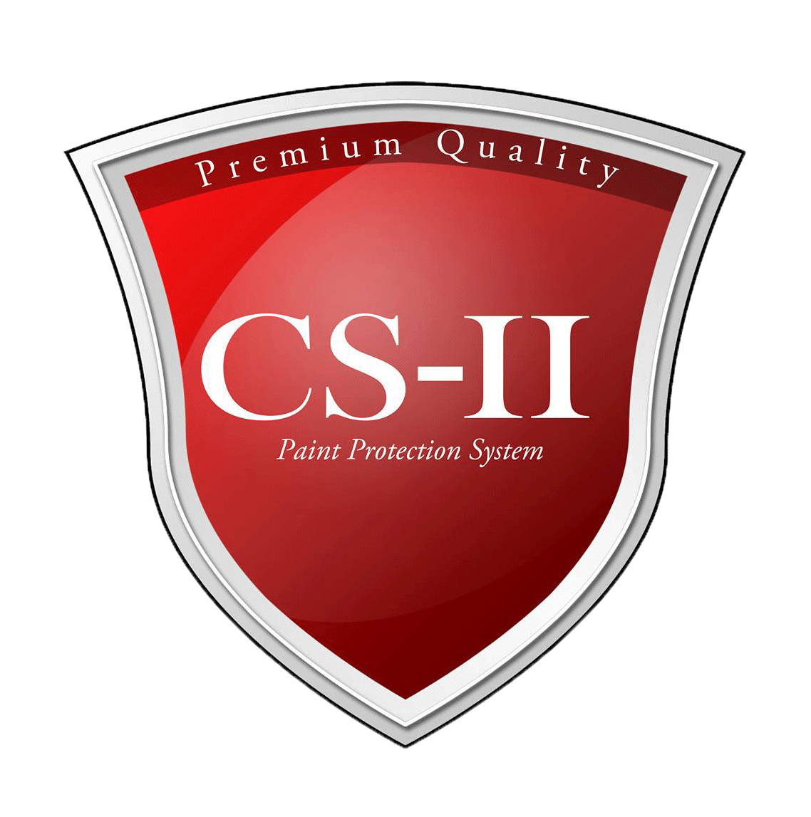 Red shield logo with