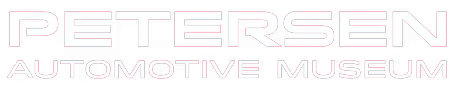 Petersen Automotive Museum logo in white lettering.