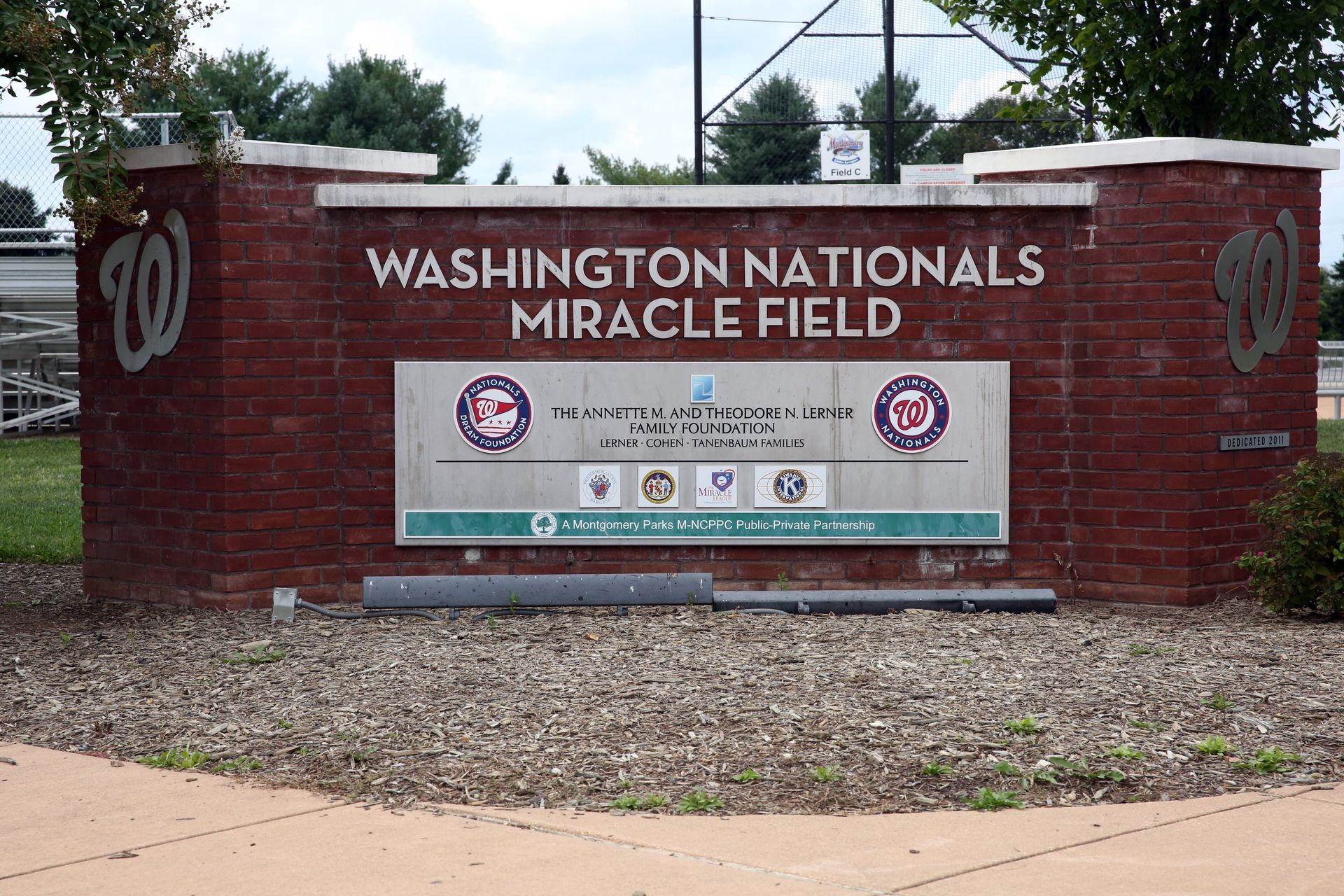 Washington Nationals Miracle Field brick sign