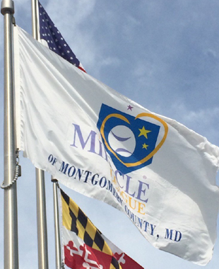 Miracle League Montgomery County MD Flag at Washington National Miracle Field