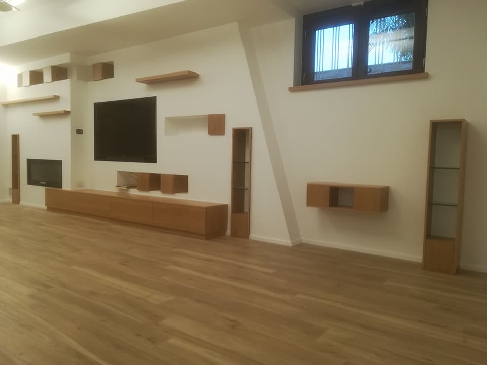 parete attrezzata legno