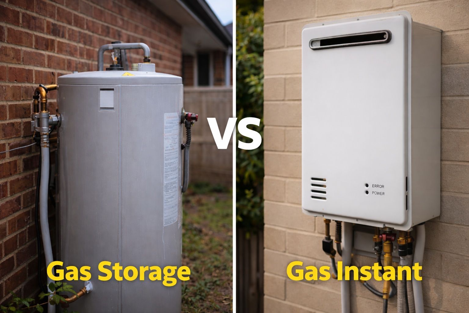 Gas storage vs gas instant