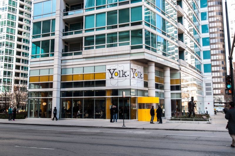 A building with the word volks on it