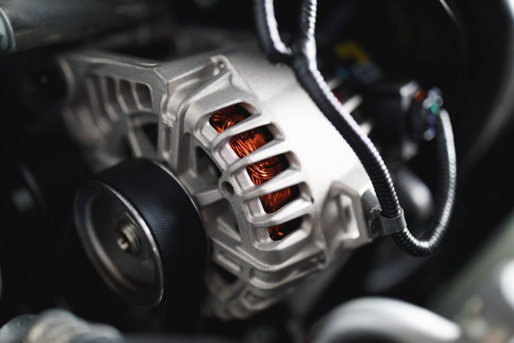 Close-Up Perspective of Car Alternator in Focus — Lavington Auto Electrical in Tallangatta, VIC