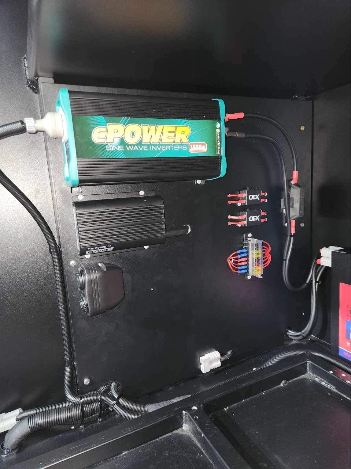 Interior of a Black Utility Box
