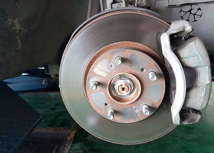 Brake Disc on a Vehicle — Lavington Auto Electrical in Lavington, NSW