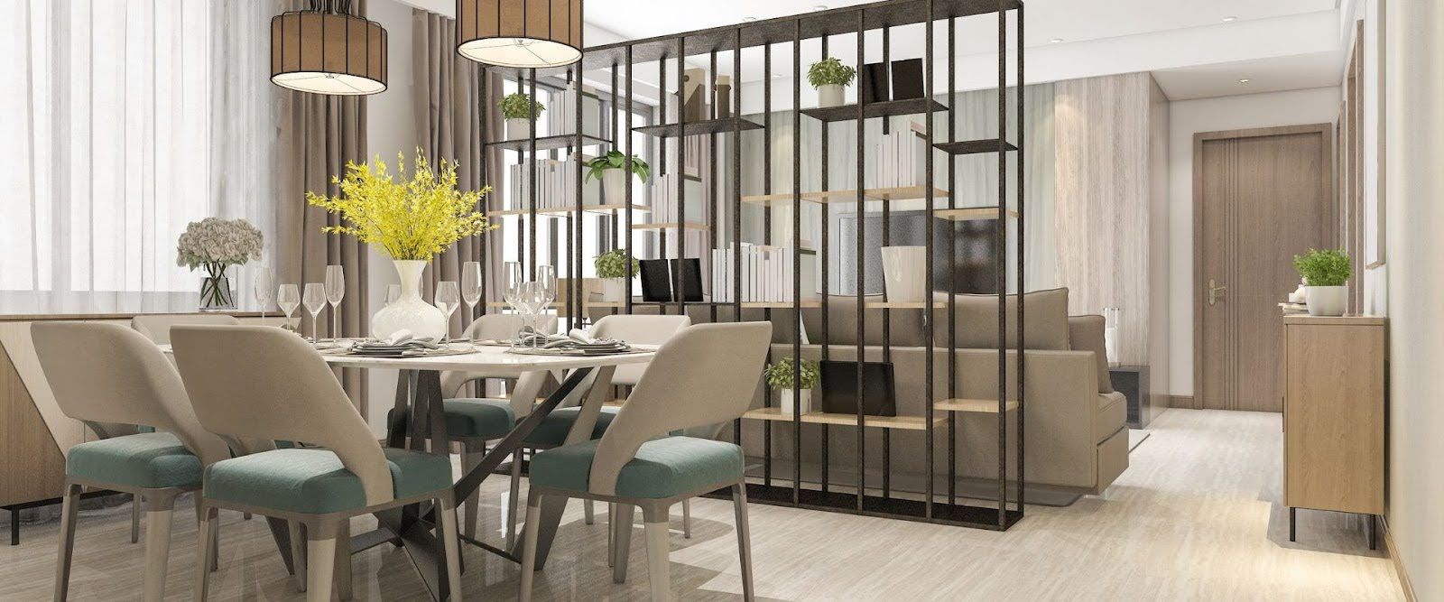 open layout homes: living room and dining room combo