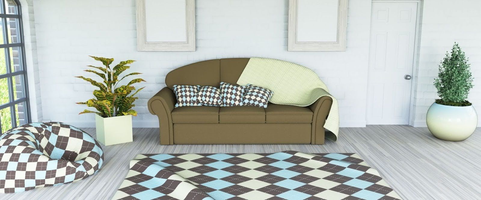 open layout homes: use area rug